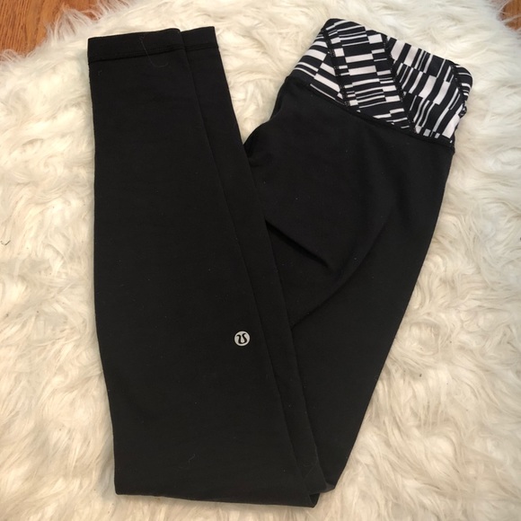 lululemon athletica Pants - Lululemon Wunder Under Pant III Black and White